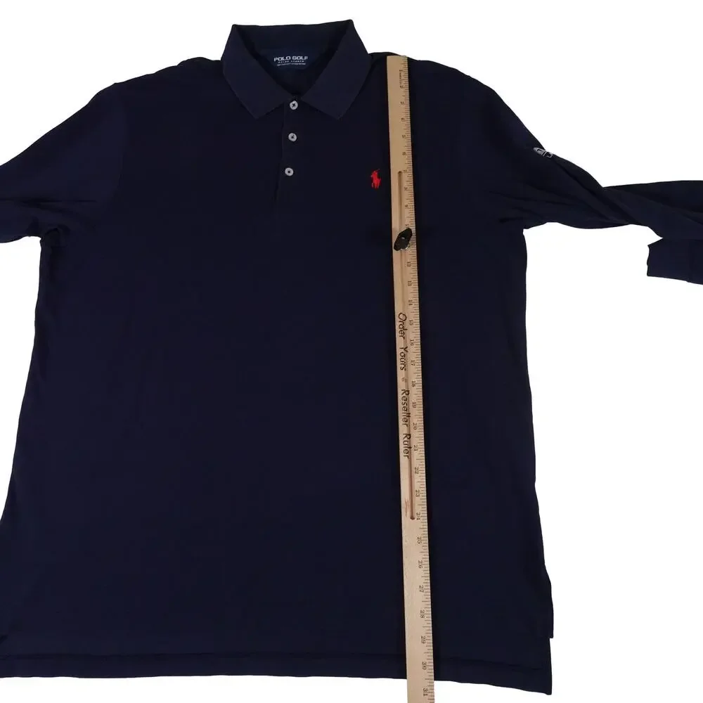 The Landing Ralph Lauren PIMA Cotton Long Sleeve Pony Golf Polo Shirt Men's XL